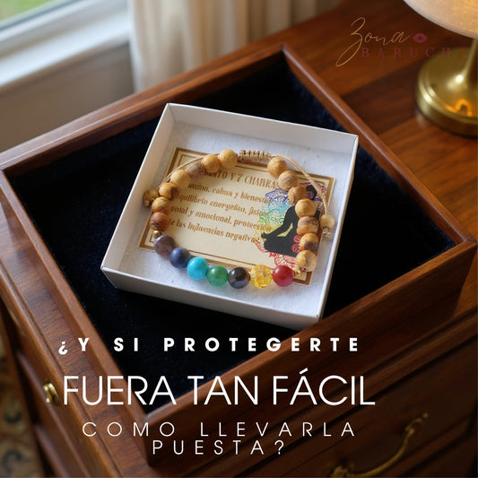 Pulsera 7 Chakras y Palo Santo "Espiritualidad y Equilibrio"