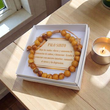 Pulsera Palo Santo Aromática  - Protección y energía positiva