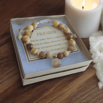 Pulsera de Palo Santo y San Benito Protector