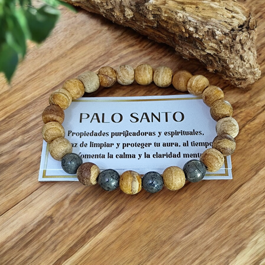 Pulseras Palo Santo Aromática y Pirita - 
