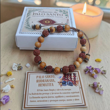 Equilibrio y Protección: Palo Santo, Rudraksha y Hematita "Volver al Eje"